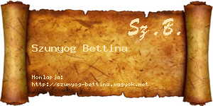 Szunyog Bettina névjegykártya