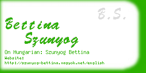 bettina szunyog business card